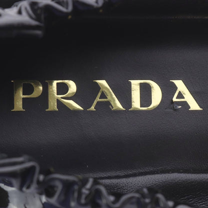 Prada Ribbon Decoration Ballerina Pumps Shoes Black — view 7