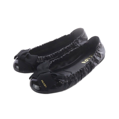 Prada Ribbon Decoration Ballerina Pumps Shoes Black