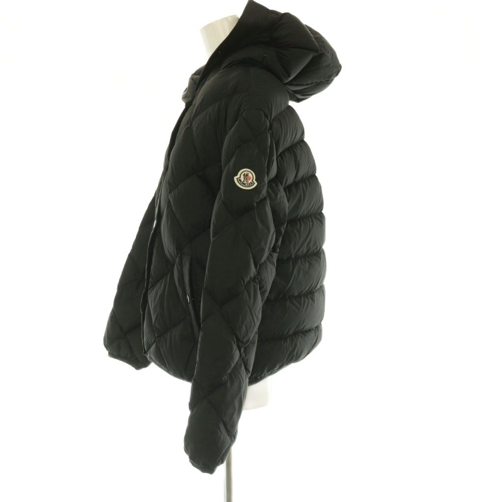 Moncler Arvouin Down Jacket Nylon Outer Hood Logo Accent Black 1 — view 2