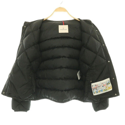 Moncler Arvouin Down Jacket Nylon Outer Hood Logo Accent Black 1 — view 4