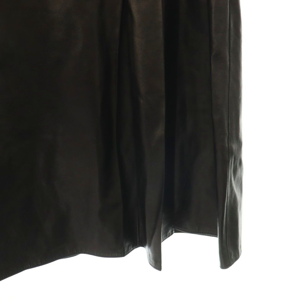 Dior Galliano Era Lambskin Pleated Skirt Flare Knee-Length Black — view 4