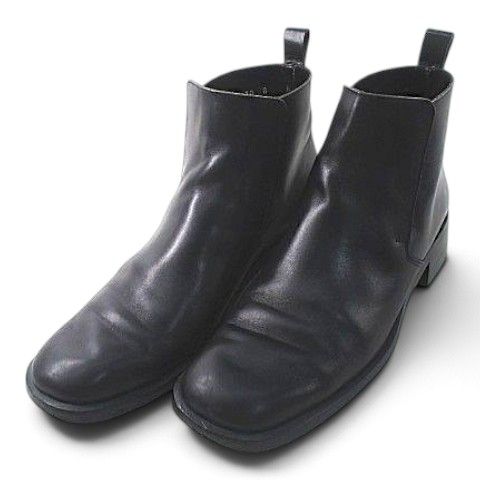 Gucci Short Boots Slit Black Leather