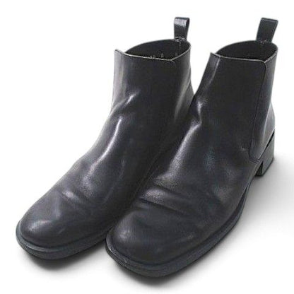 Gucci Short Boots Slit Black Leather