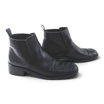 Gucci Short Boots Slit Black Leather — view 3