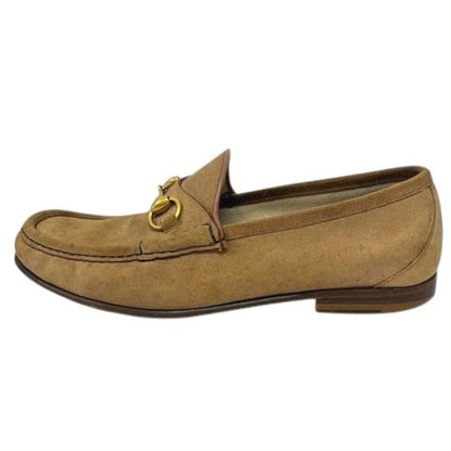 Gucci Bit Loafers Horsebit Beige 7.5 — view 5