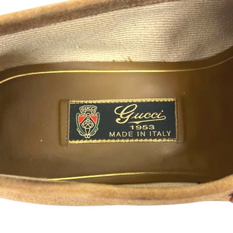 Gucci Bit Loafers Horsebit Beige 7.5 — view 3