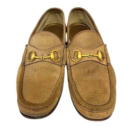 Gucci Bit Loafers Horsebit Beige 7.5 — view 2