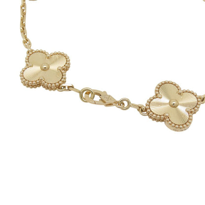 Van Cleef & Arpels Bracelet Vintage Alhambra 5 Motif Guilloche 18k Yellow Gold — view 4
