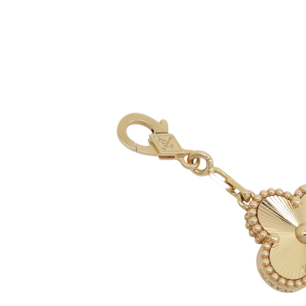 Van Cleef & Arpels Bracelet Vintage Alhambra 5 Motif Guilloche 18k Yellow Gold — view 7
