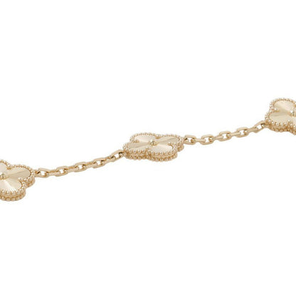 Van Cleef & Arpels Bracelet Vintage Alhambra 5 Motif Guilloche 18k Yellow Gold — view 2