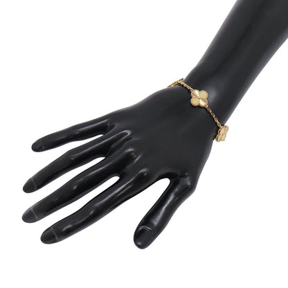 Van Cleef & Arpels Bracelet Vintage Alhambra 5 Motif Guilloche 18k Yellow Gold — view 3