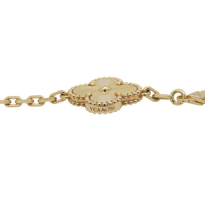 Van Cleef & Arpels Bracelet Vintage Alhambra 5 Motif Guilloche 18k Yellow Gold — view 8