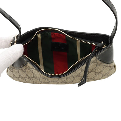 Gucci Shoulder Bag GG Emblem Super Mini Leather Black — view 5