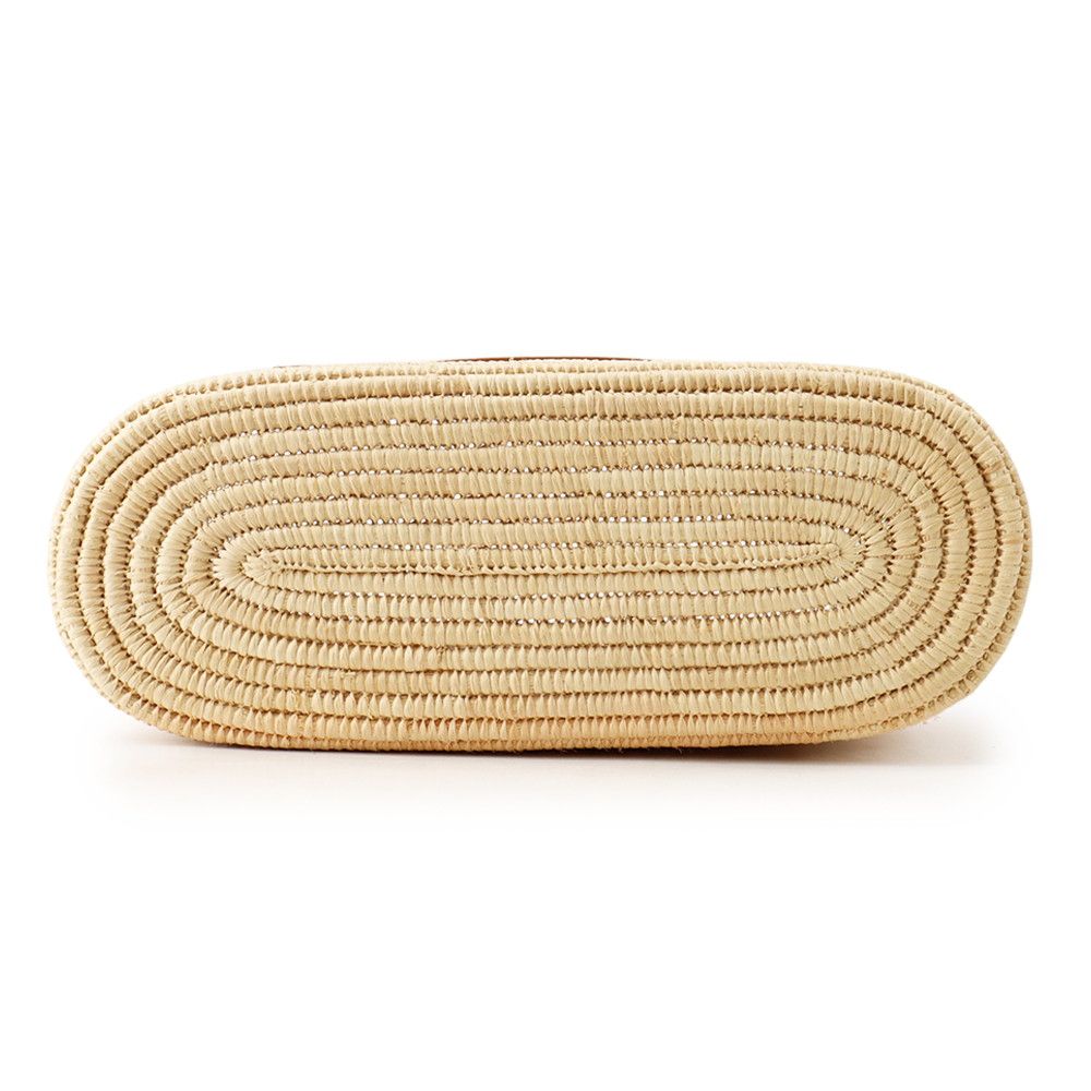 Loewe Tote Bag Anagram Small Square Basket Raffia Leather — view 3