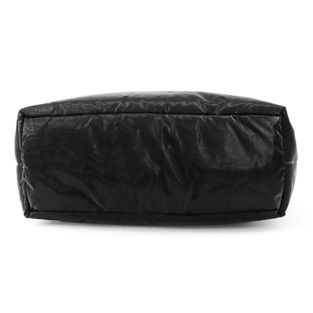 Saint Laurent Paris Tote Bag Logo Wide Puffer Silk Tech Canvas Black — view 3