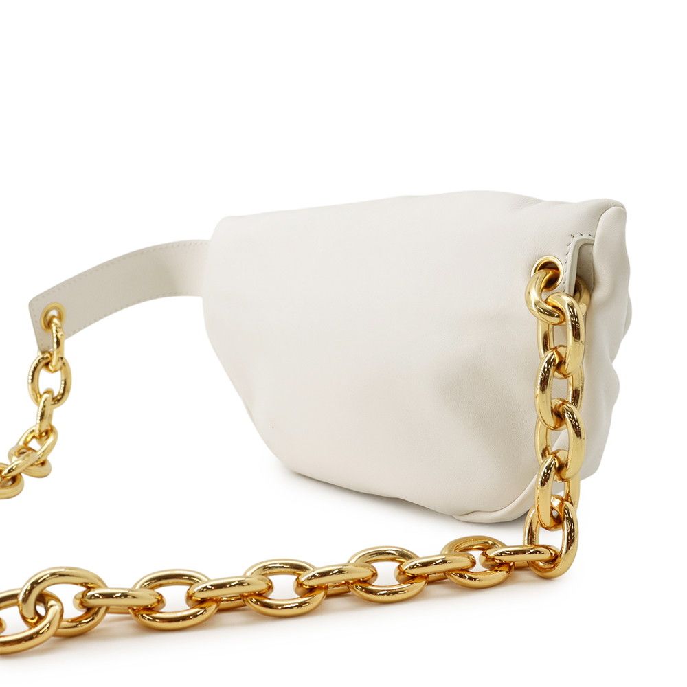 Bottega Veneta Belt Bag the Chain Pouch Calfskin White — view 3