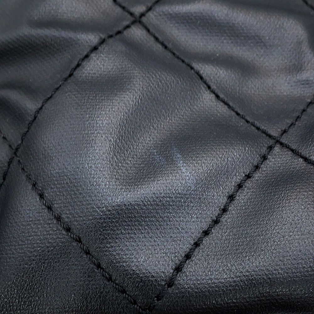 Chanel Tote Bag Quilted Paris Biarritz MM Medium Leather Canvas Black — view 6