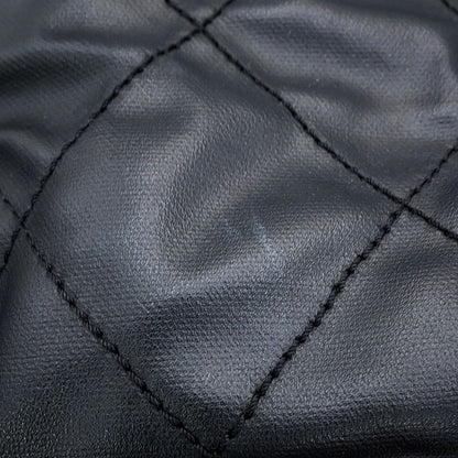 Chanel Tote Bag Quilted Paris Biarritz MM Medium Leather Canvas Black — view 6