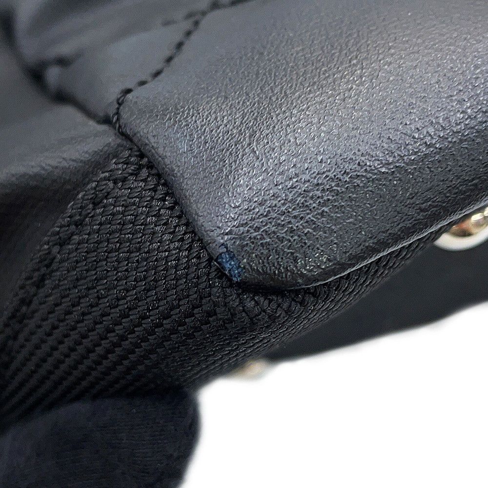 Chanel Tote Bag Quilted Paris Biarritz MM Medium Leather Canvas Black — view 7