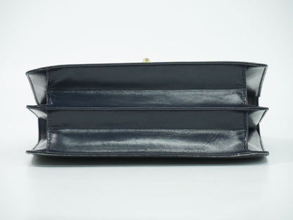 Gucci Vintage Interlocking G Handbag Leather Navy Bag — view 3