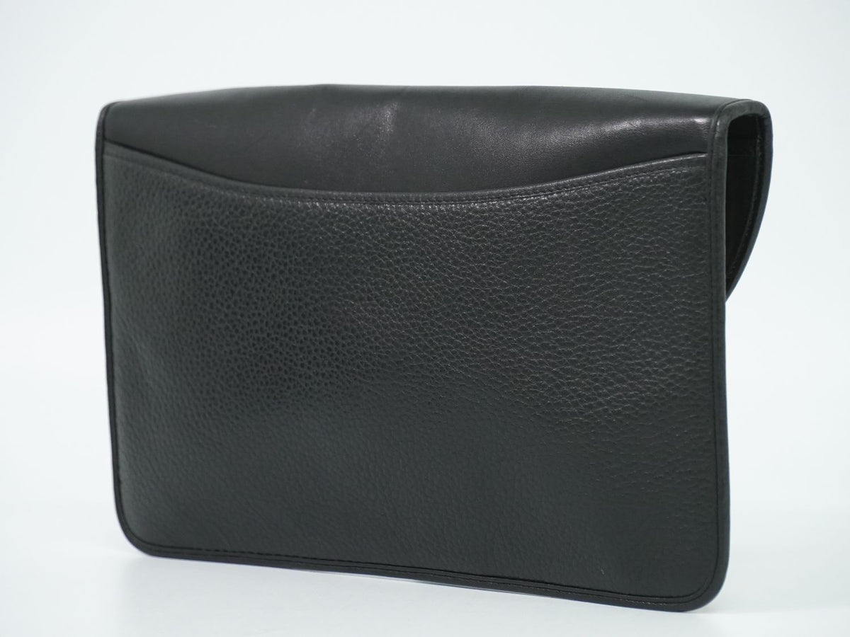 Dior Leather Chain Shoulder Bag Pochette Black — view 2
