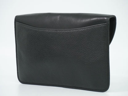 Dior Leather Chain Shoulder Bag Pochette Black — view 2