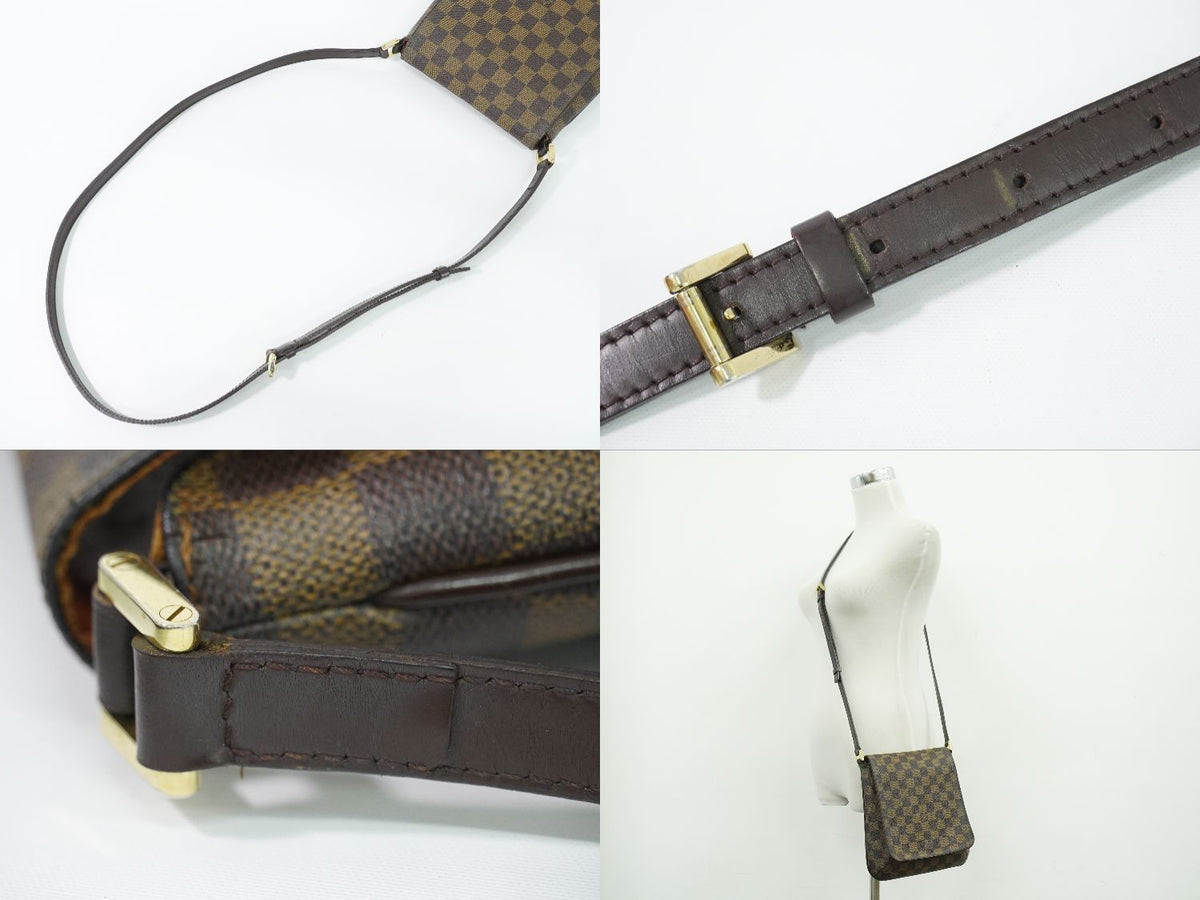 Louis Vuitton LV Musette Salsa Long Damier Ebene Shoulder Bag Pochette Brown — view 6