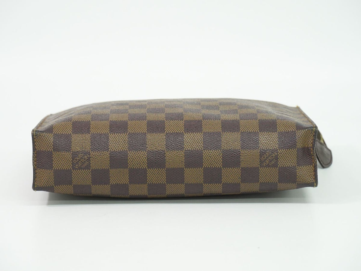 Louis Vuitton LV Poche Toilet 26 Damier Ebene Pouch Clutch Brown — view 3