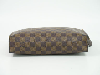 Louis Vuitton LV Poche Toilet 26 Damier Ebene Pouch Clutch Brown — view 3