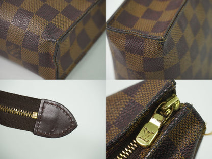 Louis Vuitton LV Poche Toilet 26 Damier Ebene Pouch Clutch Brown — view 7