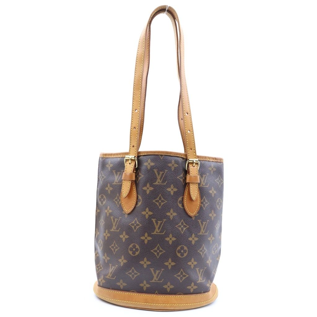 Louis Vuitton Monogram Bucket PM Leather Handbag Brown — view 2
