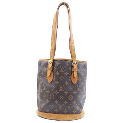 Louis Vuitton Monogram Bucket PM Leather Handbag Brown — view 2