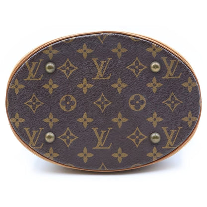 Louis Vuitton Monogram Bucket PM Leather Handbag Brown — view 4