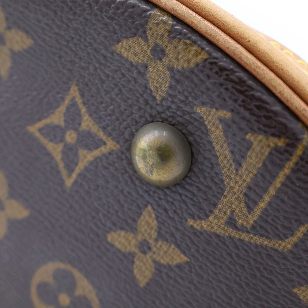 Louis Vuitton Monogram Bucket PM Leather Handbag Brown — view 6