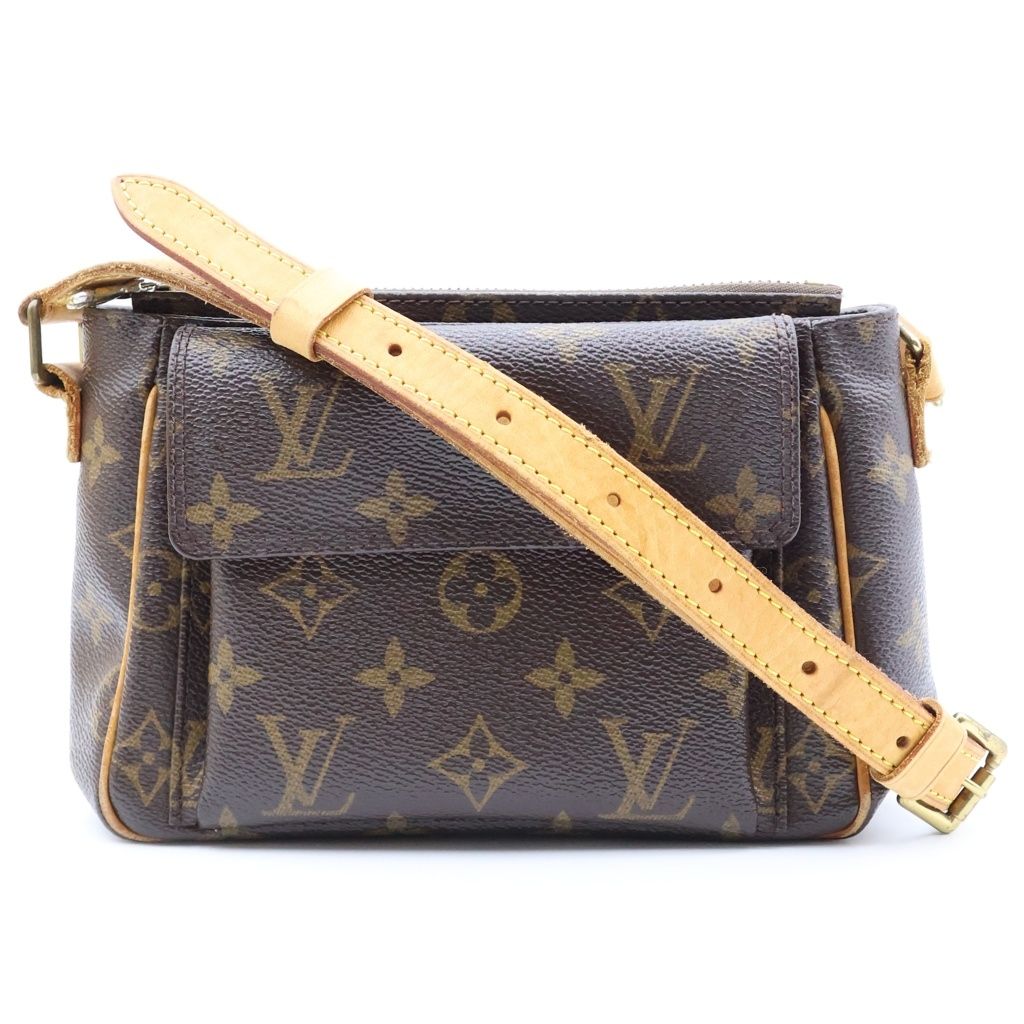 Louis Vuitton PM Shoulder Bag Monogram Leather Brown