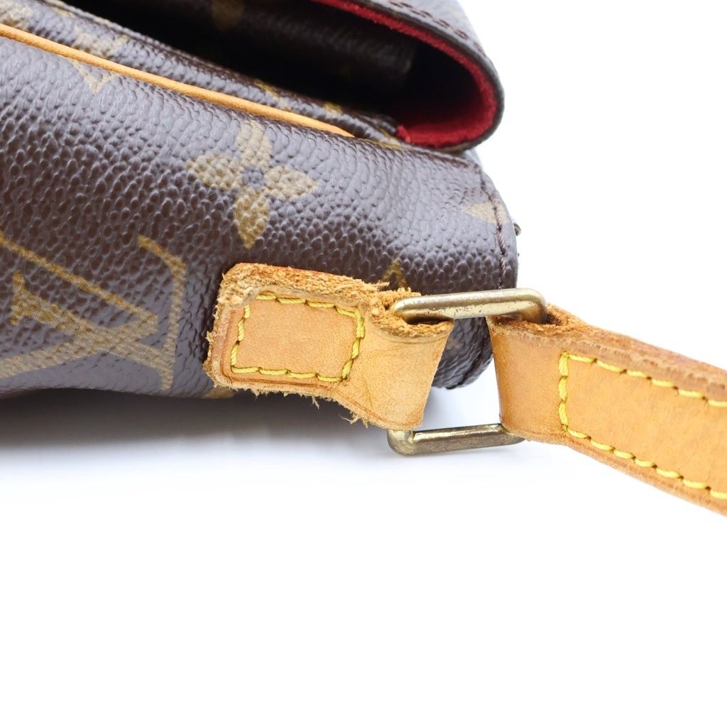 Louis Vuitton PM Shoulder Bag Monogram Leather Brown — view 6