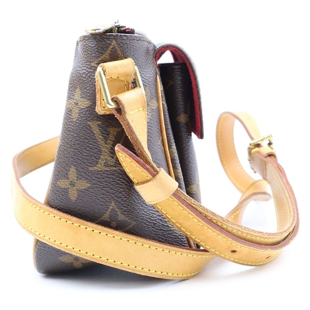 Louis Vuitton PM Shoulder Bag Monogram Leather Brown — view 3