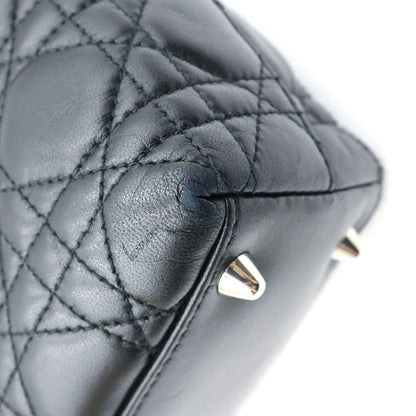 Dior Lady Cannage Tote Bag Black Leather Silver — view 5