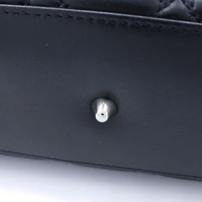 Dior Lady Cannage Tote Bag Black Leather Silver — view 6