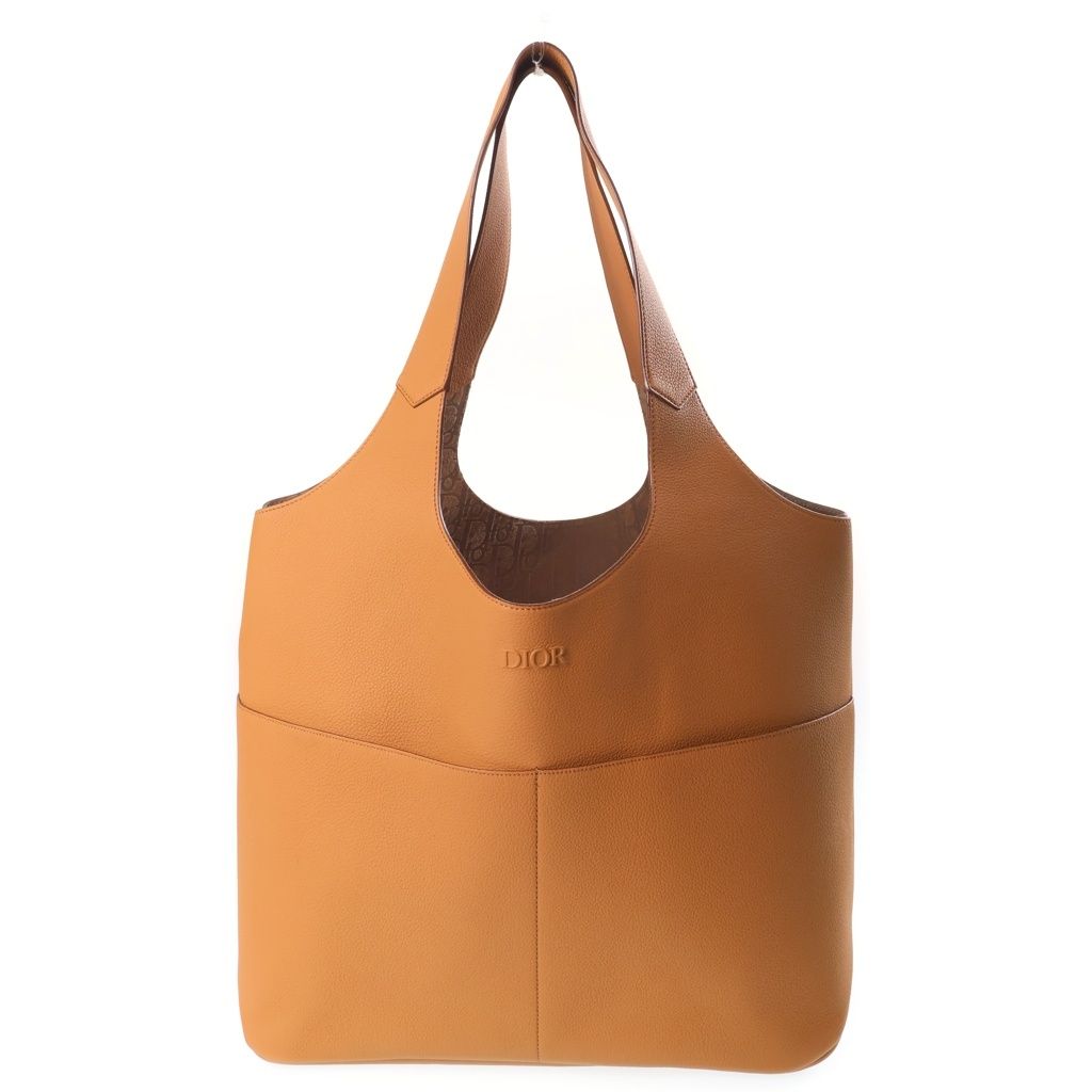 Dior Prive Tote Bag Leather Brown
