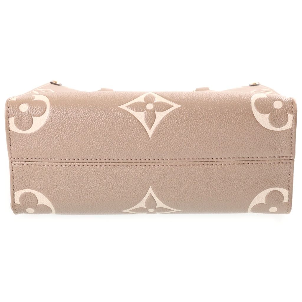 Louis Vuitton Monogram Empreinte On The Go PM 2-Way Shoulder Bag Beige Leather — view 4