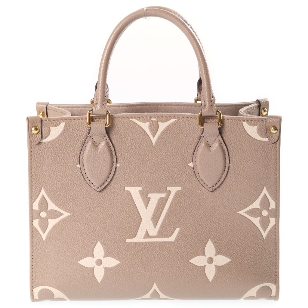 Louis Vuitton Monogram Empreinte On The Go PM 2-Way Shoulder Bag Beige Leather — view 2