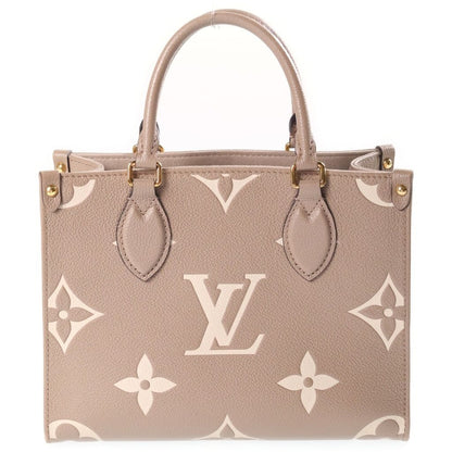 Louis Vuitton Monogram Empreinte On The Go PM 2-Way Shoulder Bag Beige Leather — view 2