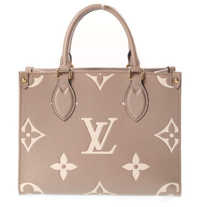 Louis Vuitton Monogram Empreinte On The Go PM 2-Way Shoulder Bag Beige Leather