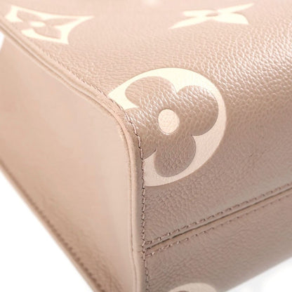 Louis Vuitton Monogram Empreinte On The Go PM 2-Way Shoulder Bag Beige Leather — view 5