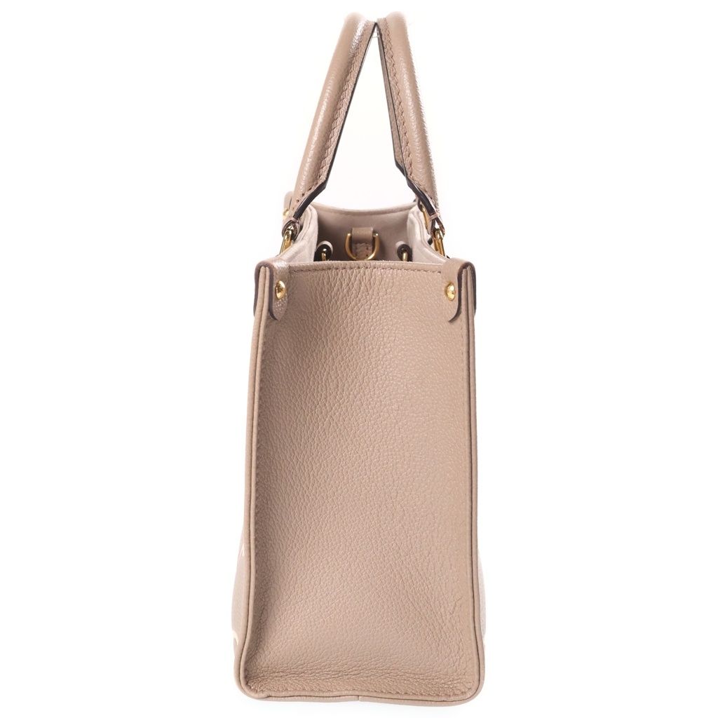 Louis Vuitton Monogram Empreinte On The Go PM 2-Way Shoulder Bag Beige Leather — view 3