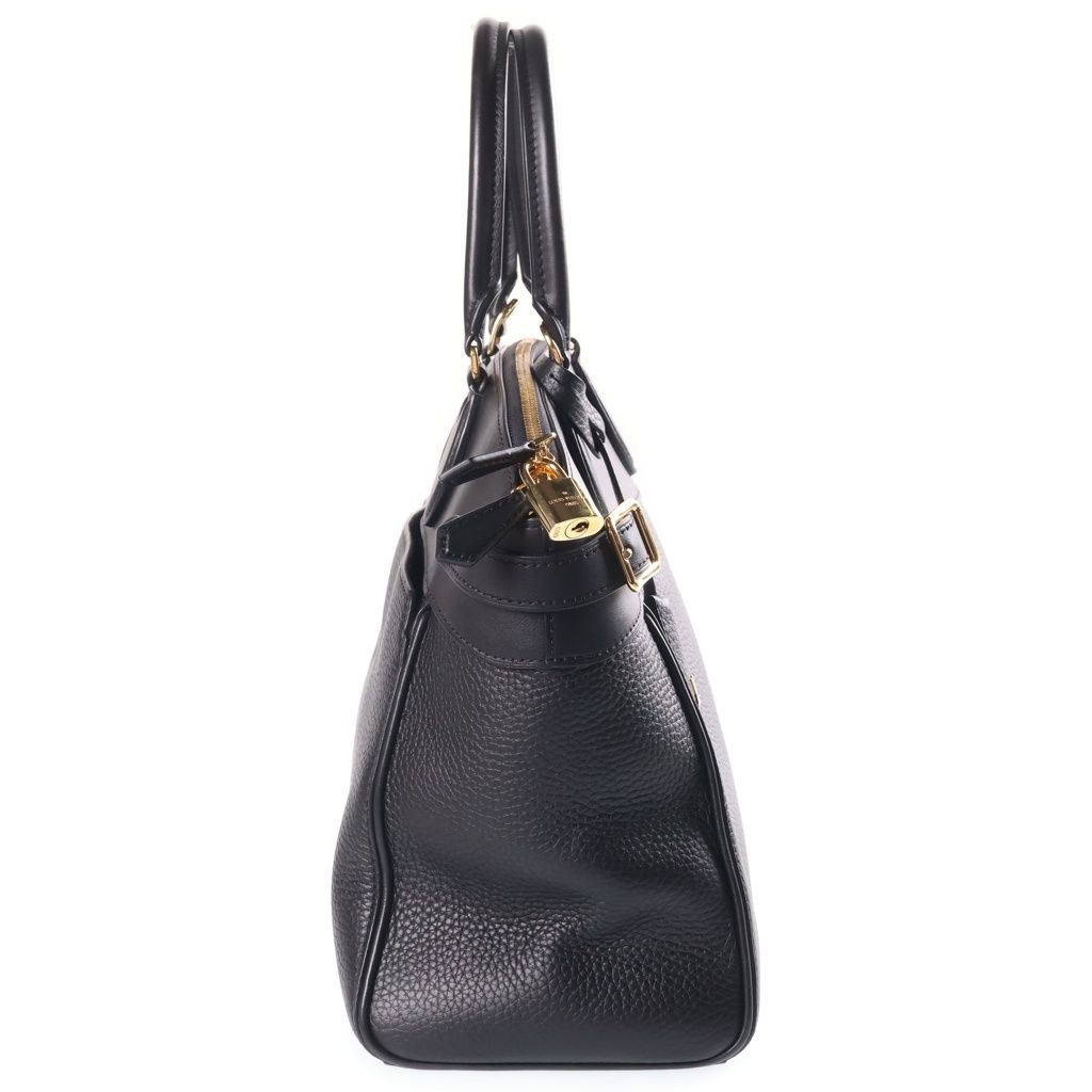 Louis Vuitton Lockit MM Handbag 2-Way Shoulder Leather Black — view 3