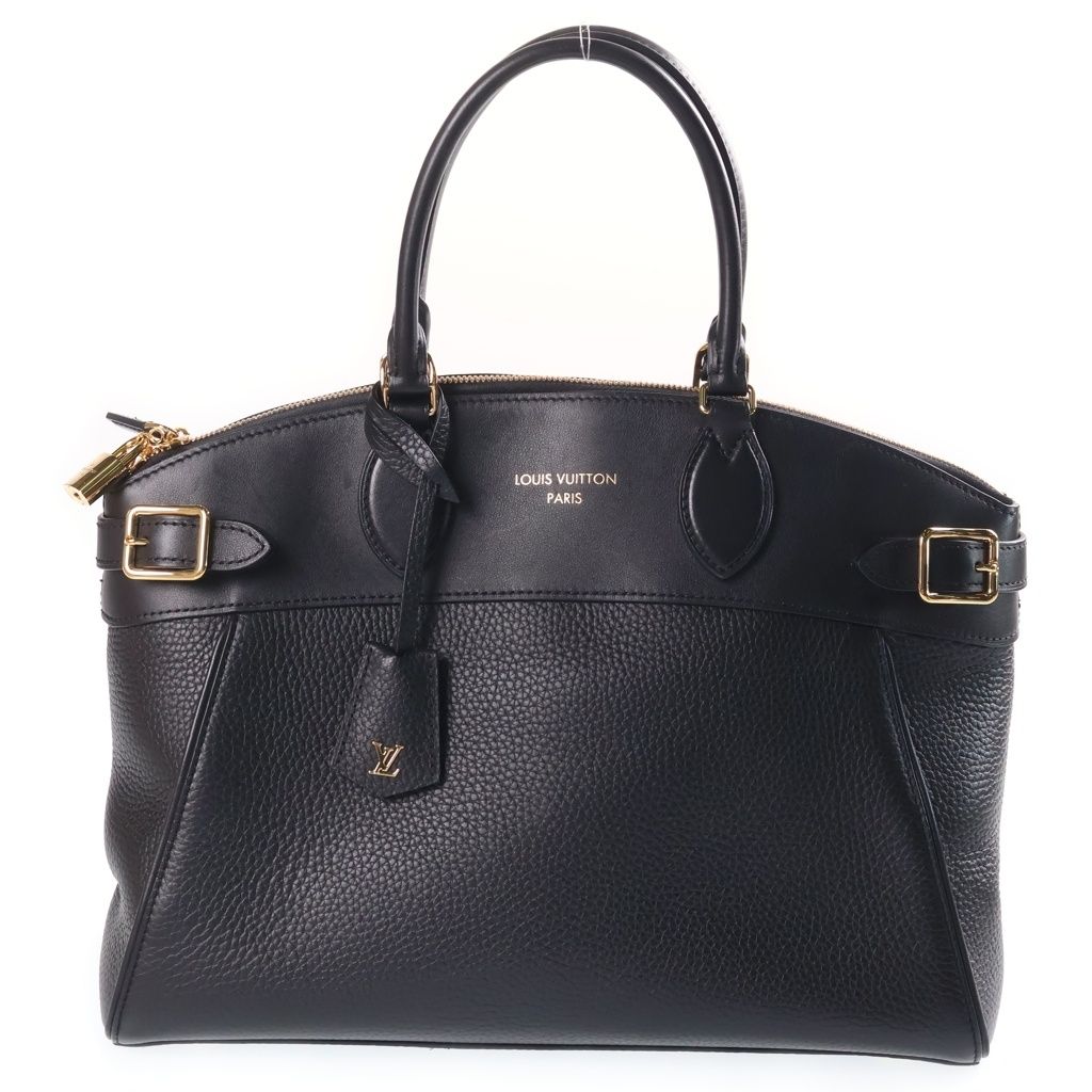 Louis Vuitton Lockit MM Handbag 2-Way Shoulder Leather Black