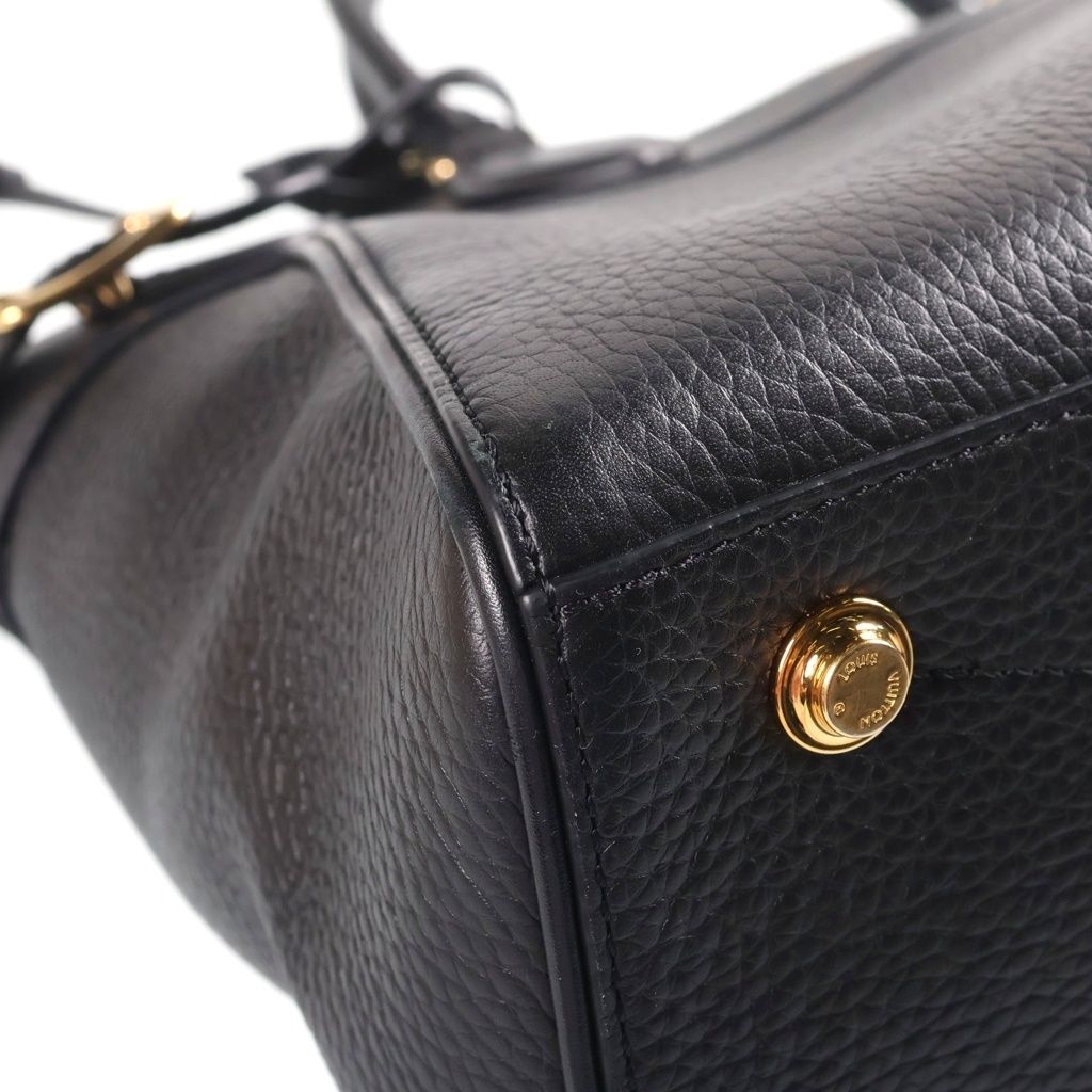 Louis Vuitton Lockit MM Handbag 2-Way Shoulder Leather Black — view 5