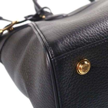 Louis Vuitton Lockit MM Handbag 2-Way Shoulder Leather Black — view 5